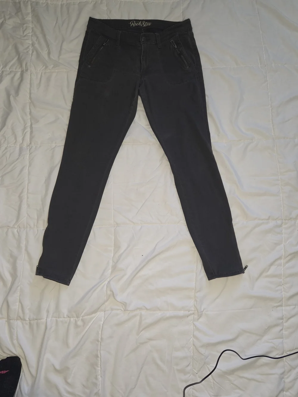 Old Navy Jeans Size 8 Women’s Black Skinny Jeans with Ankle Zippers